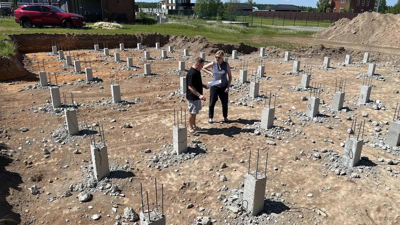 Свайный фундамент для дома из керамического кирпича